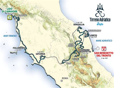 Tirreno Adriatico Parcours Et Profils Des Tapes Videos De Cyclisme