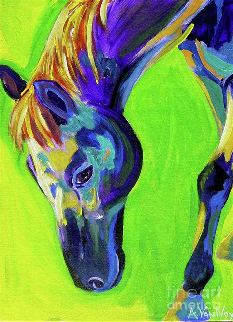 Horse Green Painting By Dawg Painter Fine Art America