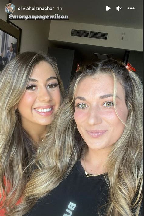 Joe Burrow's girlfriend Olivia Holzmacher playful with Bengals WAG