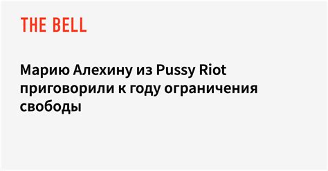 Марию Алехину из Pussy Riot приговорили к году ограничения свободы