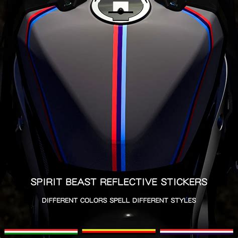 Spirit Beast Pegatinas Reflectantes Para Motocicleta Cinta De