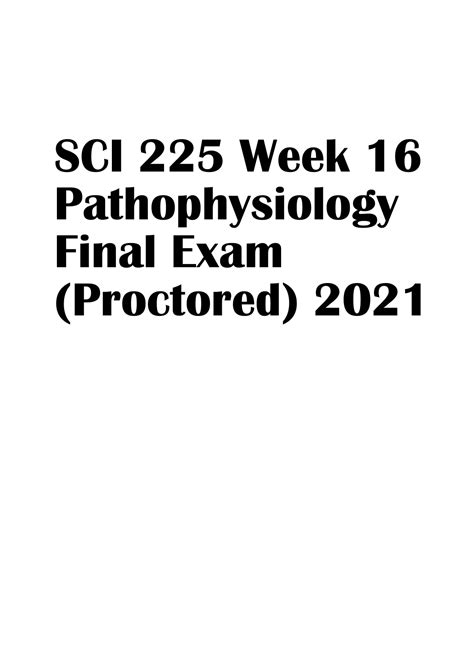 Sci Week And Pathophysiology Quiz Sci Weeks