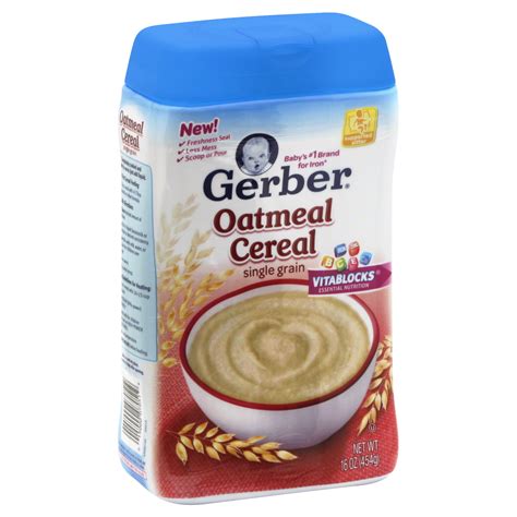 015000070519 UPC Gerber Oatmeal Cereal Single Grain 16oz UPC Lookup