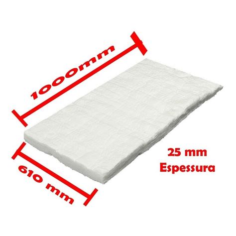 Manta Fibra Cerâmica 1000 X 610 X 25 Mm p Forja 1260 Graus Shopee Brasil