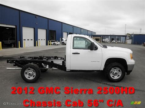 2012 Summit White Gmc Sierra 2500hd Regular Cab Chassis 55236289 Photo