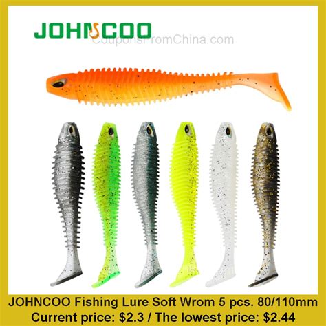 JOHNCOO Fishing Lure Soft Wrom 5 Pcs 80 110mm For 2 30 USD Without