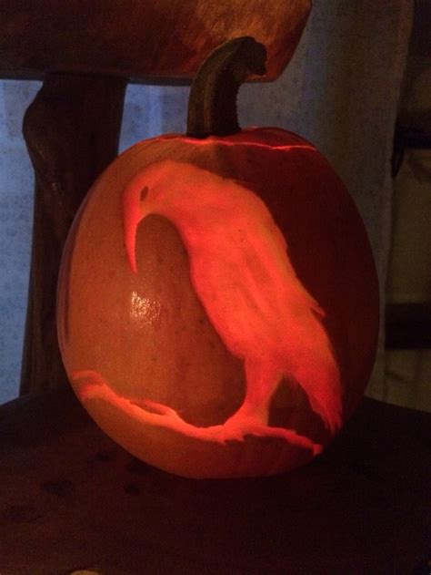 Raven Bird Pumpkin Carving Pumpkin Carving Carving Pumpkin