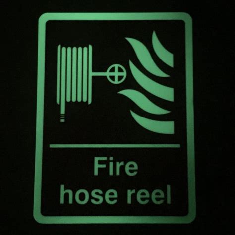 Fire Hose Reel Sign Lb Glow Lb Safety Supplies