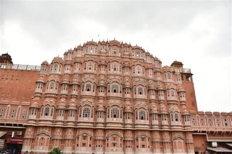 Hawa Mahal Palace Rajasthani Architecture, Jaipur Stock Photo - Image ...