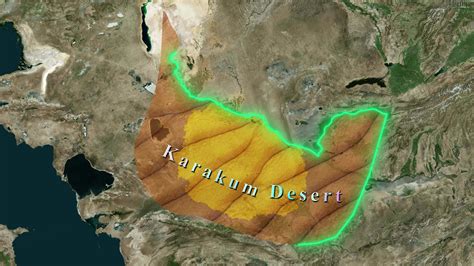 karakum desert map  stock video  vecteezy