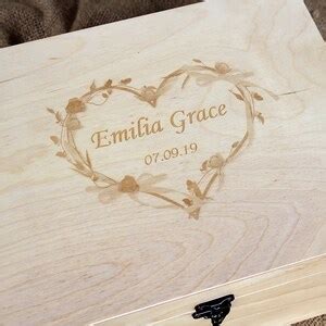 Personalized Keepsake Box Custom Jewelry Wood Box Gift For Her Etsy