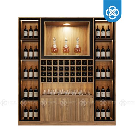 Tủ rượu gỗ cánh kính | Tủ đựng rượu sang trọng