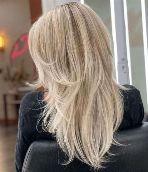 Pin Van Haven Op Warm Blonde Lang Haar Kapsels Lang Haar Knippen Lang Haar Achterkant