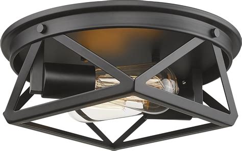 Buy Black Flush Mount Ceiling Light Foitton 12inch Industrial Light