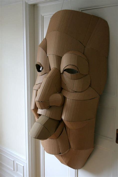 Big Mask Cardboard Mask Cardboard Costume Cardboard Sculpture