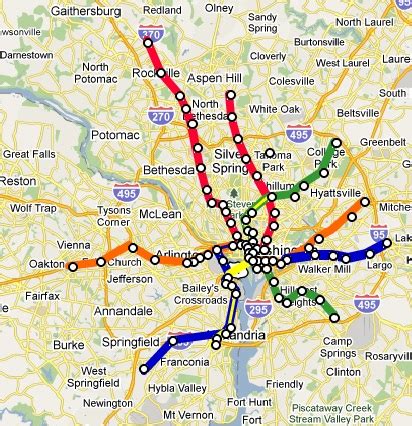 Washington Dc Metro Map With Streets Interactive Map