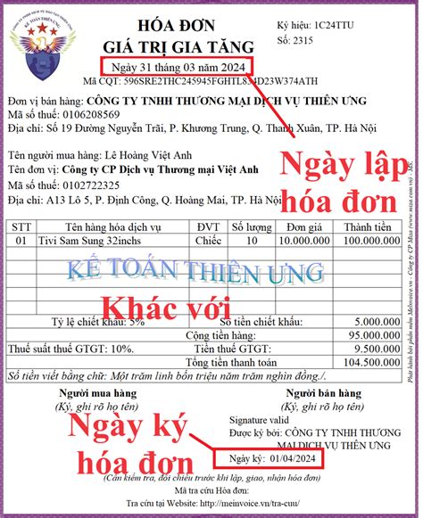 Ngày Lập Và Ngày Ký Hóa đơn Khác Nhau Kê Khai Như Nào