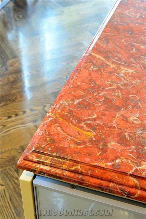 Red Marble Countertop Private Residence Toorak 8 Rosso Impero Red