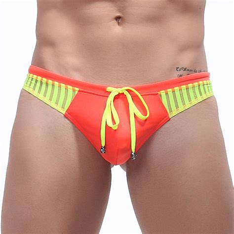 Men S Swimwear Swim Thongs Men Swimming Thong Bikini Mesh Splice Swimsuit Briefs Ebay