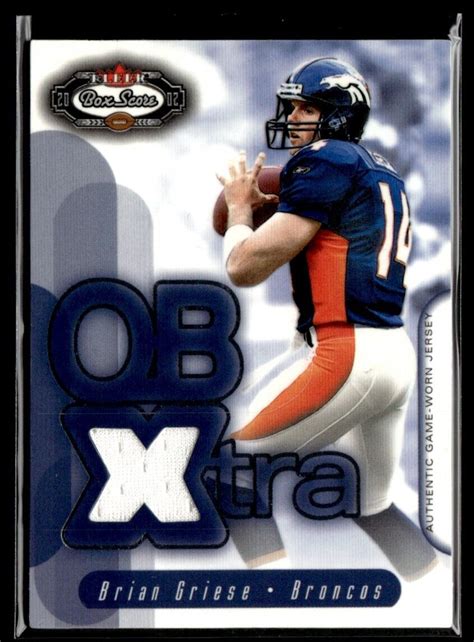 Fleer Authority Brian Griese Clr Relic Denver Broncos Ebay