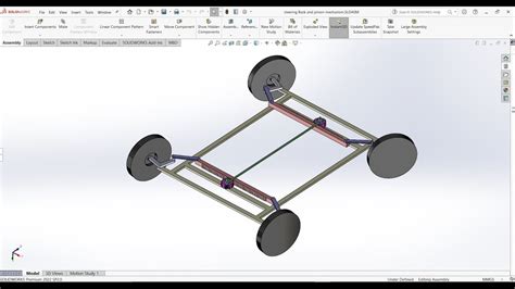 Steering Rack And Pinion Mechanism In Solidworks Youtube