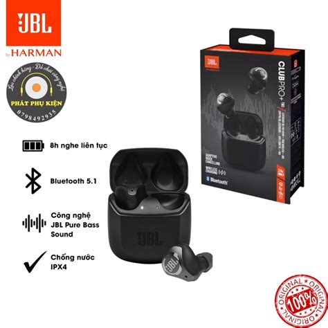 Tai nghe bluetooth JBL CLUB PRO TWS chính hãng PGI Shopee Việt Nam