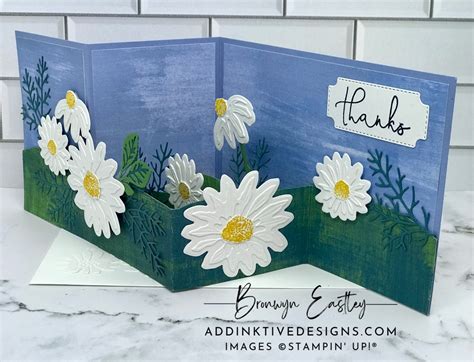 Cheerful Daisies Double Z Fold Box Card Tutorial Addinktive Designs