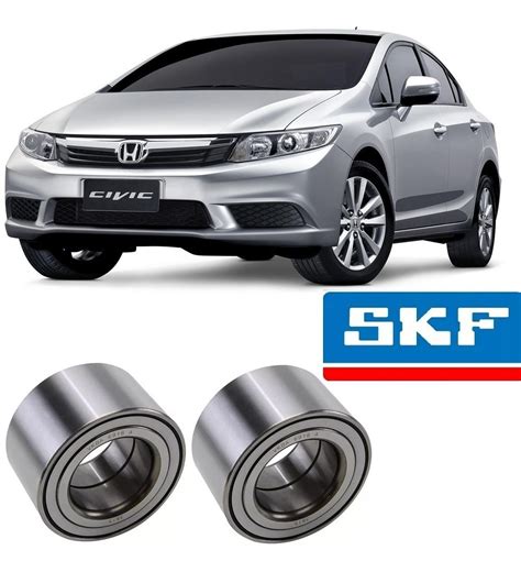 Par Rolamentos Roda Dianteira New Civic Abs 07 11 Skf