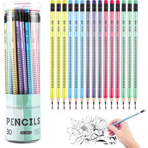 Pi Ces Crayons Papier Hb En Bois Crayon Papier Multicolores