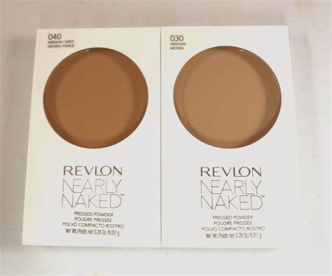 Revlon Nearly Naked Pressed Powder In Medium 030 And Medium Deep 040