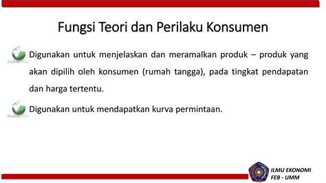 Teori Perilaku Konsumen PPT