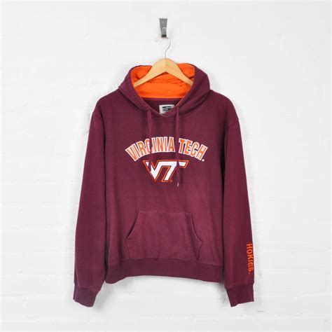 Virginia Tech College Hoodie Burgundy Ladies Large Etsy