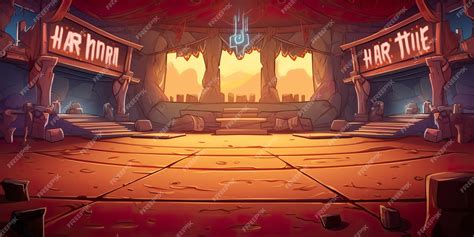 2d Hero Battle Pvp Arena Background Casual Game Art Design Ai Génératif