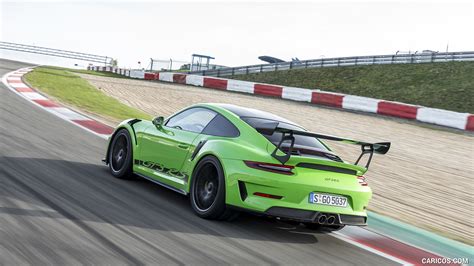 Porsche 911 Gt3 Rs 2019my Weissach Package Color Lizard Green Rear Three Quarter