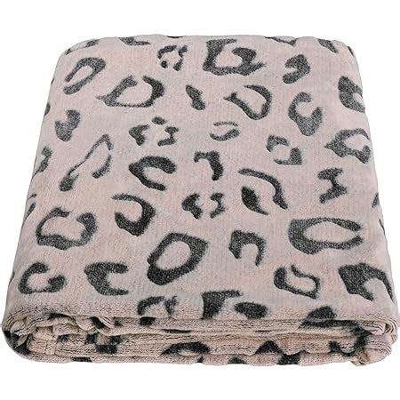 Amazon Ultra Soft Micro Plush Khaki Leopard Blanket X Inches