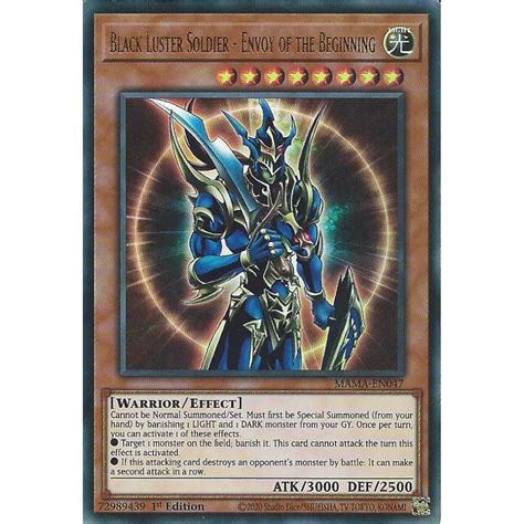 Yu Gi Oh Trading Card Game Mama En047 Black Luster Soldier Envoy Of