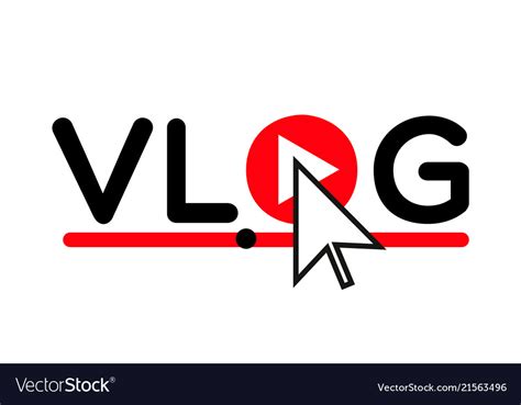 Vlog Icon Logo Video Blog Concept Royalty Free Vector Image
