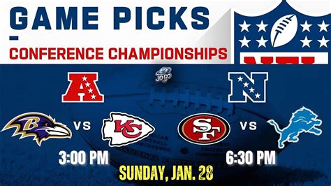 2024 NFL AFC NFC CHAMPIONSHIP GAMES PICKS YouTube