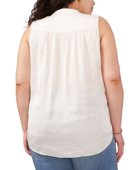 Vince Camuto Plus Size V Neck Sleeveless Blouse Macys