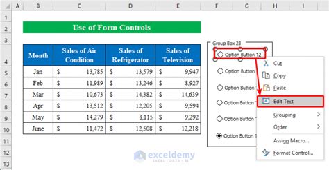 How To Group Radio Buttons In Excel 2 Simple Methods