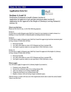 Fillable Online Hullcc Gov Application Form For Sections And