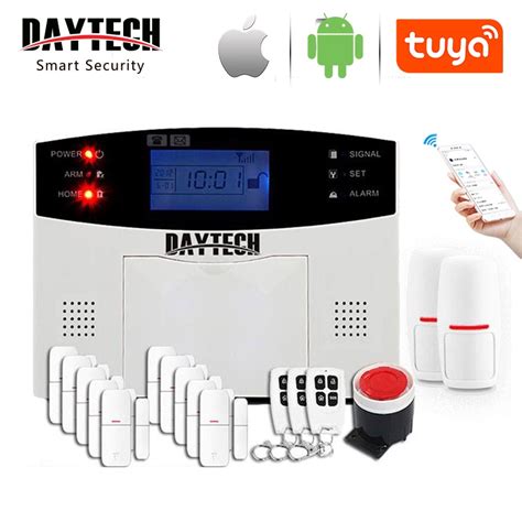 Daytech Gsm Sms Burglar Alarm System Tuya App Control Sim Card Alarm