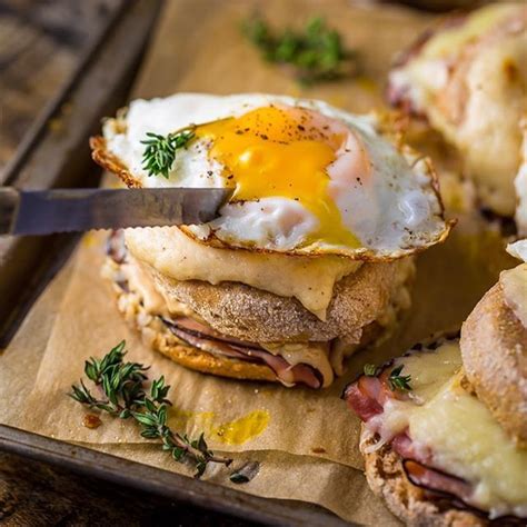 Croque Madame English Muffins Recipe The Feedfeed