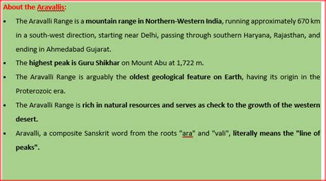 Aravalli Green Wall Project Upsc Current Affairs Ias Gyan