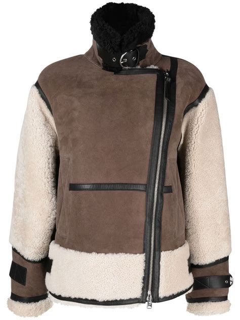 Shoreditch Ski Club Celeste Shearling Biker Jacket Farfetch