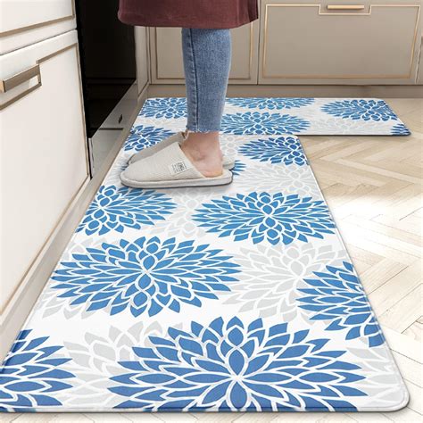 HEBE Anti Fatigue Kitchen Rug Sets 2 Piece Non Slip Kitchen Mats For