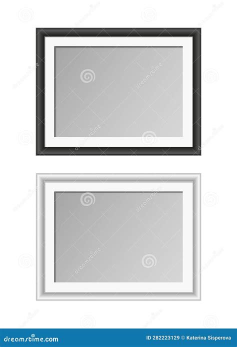 Conjunto Vetorial De Modelo De Quadro De Imagem Em Preto E Branco Para