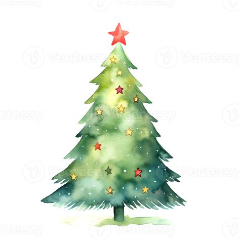 Ai Generated Watercolor Christmas Trees Clipart Ai Generated 35264270 Png