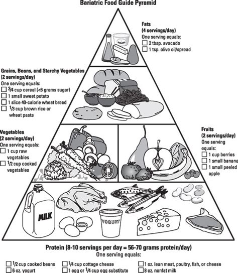 Use The Bariatric Food Guide Pyramid After Weight Loss Surgery Dummies