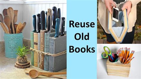 12 Awesome Ways To Reuse Or Recycle Old Books Into New Forms Learning Process Youtube